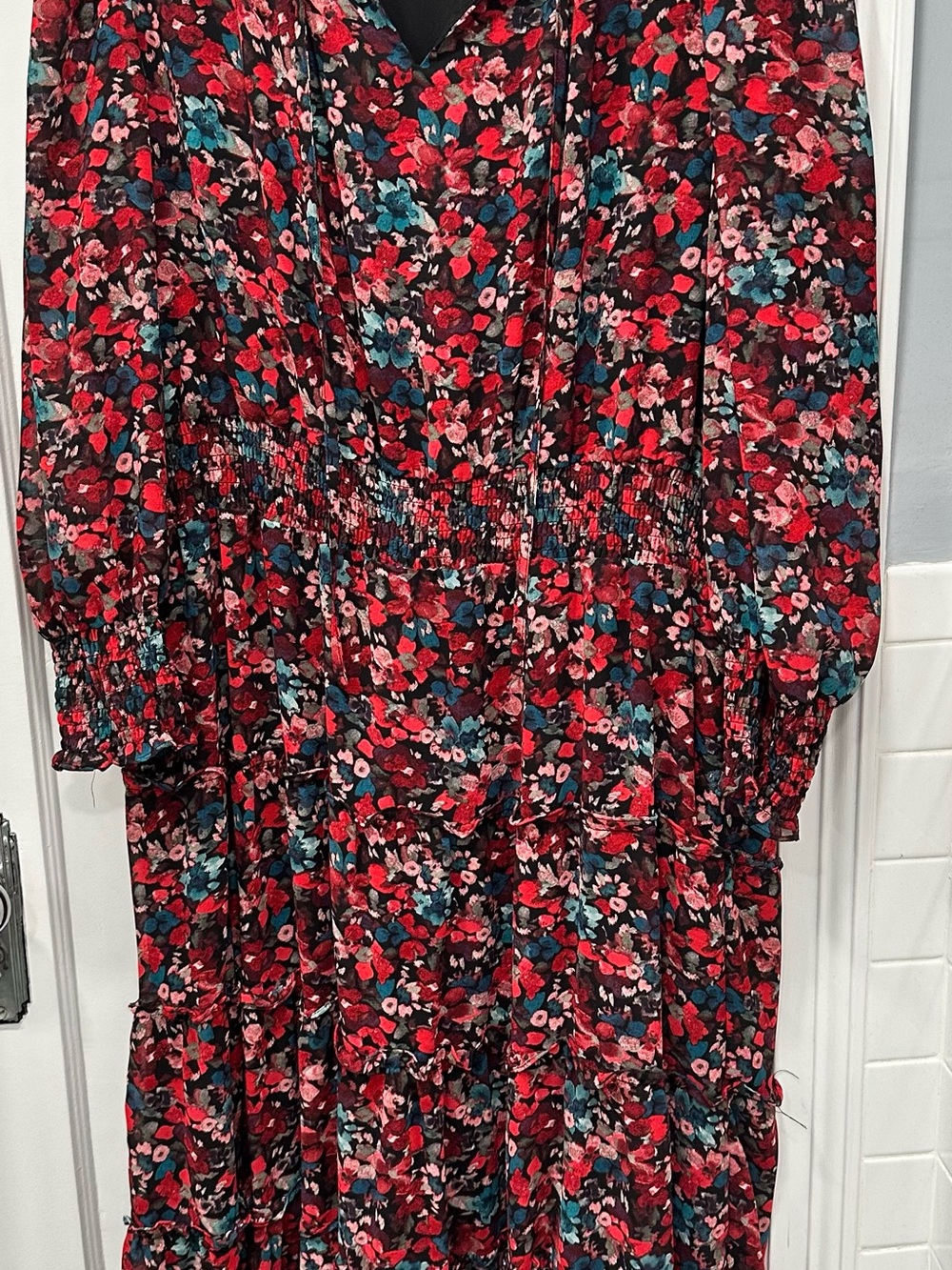 Vince Camuto Floral Dress with cinched waist